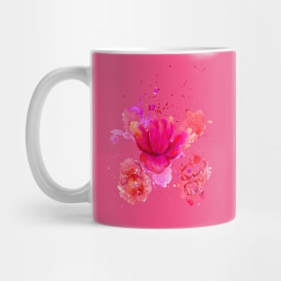 Pink Watercolor Flower Mug